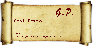 Gabl Petra névjegykártya