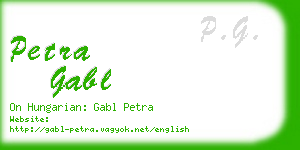 petra gabl business card